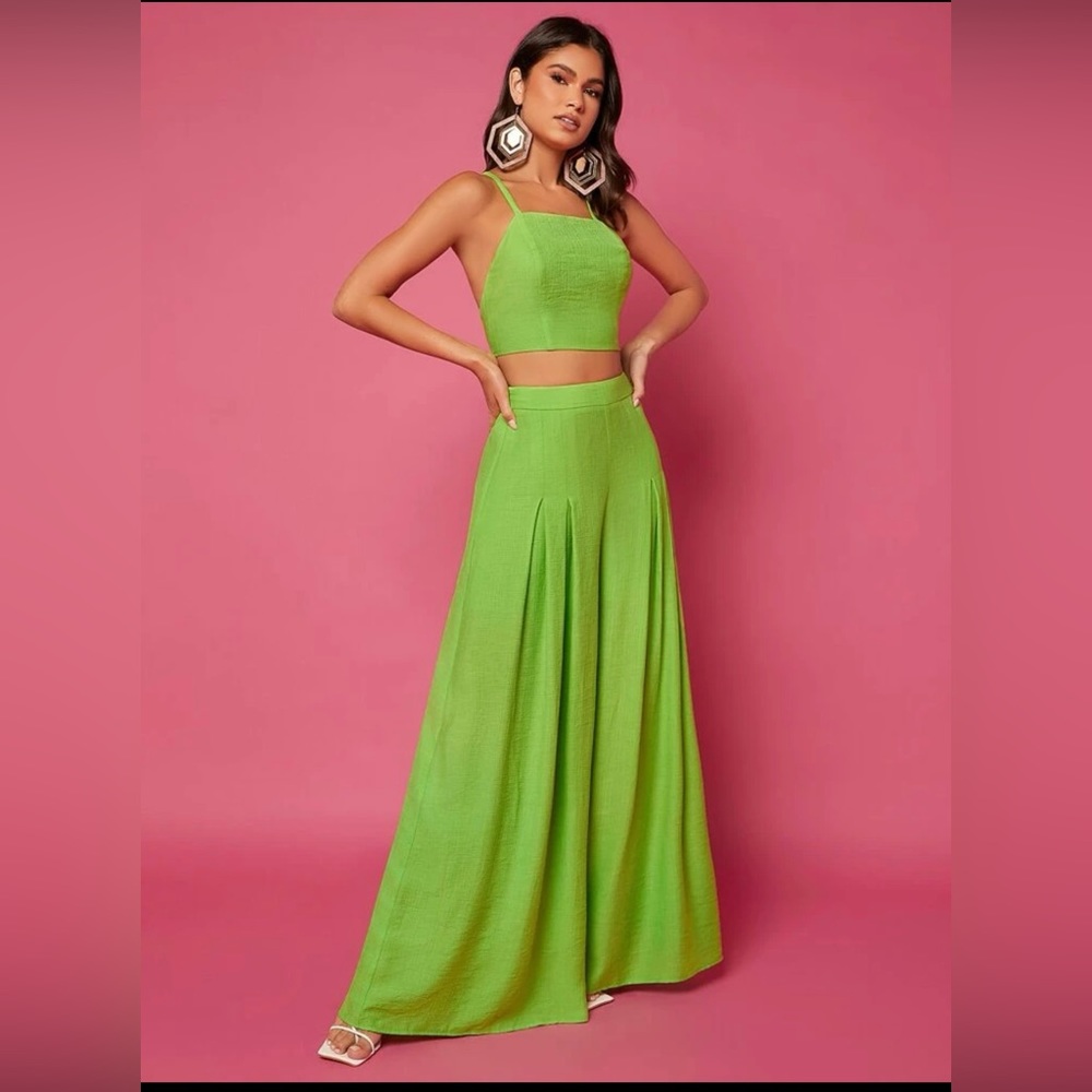 Vacay neon green set